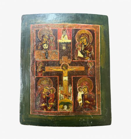 «Распятие Господне с образами Богоматери». Четырехчастная. Предположительно XIX в.