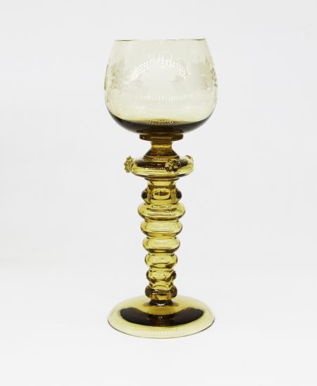 IMG_8889 Набор из 4 бокалов-рёмеров "С резьбой виноградных листьев". Германия, Европа ХХ в.