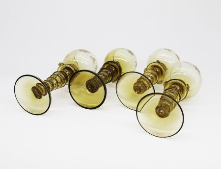 IMG_8891 Набор из 4 бокалов-рёмеров "С резьбой виноградных листьев". Германия, Европа ХХ в.