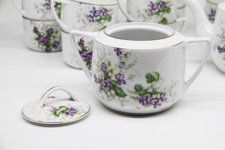 IMG_8984 Сервиз чайный "Фиалки" на 12 персон. Товарищество М.С. Кузнецова. Москва (Дулево), 1898-1917 гг.