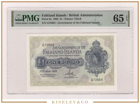 1 Фунт 1982 Фолклендские Острова  PMG 65 EPQ UNC