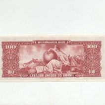 Бразилия 100 крузейро 1953 г. (10 сентаво 1966 г.)