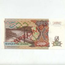 Заир 500 заиров 1989 г. Образец