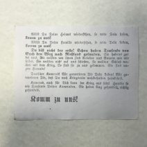 Листовка советская для немецких солдат на немецком языке. СССР