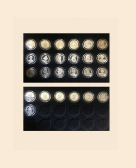 f_catalog_content_4316_3-1 Набор 25 памятных медалей «Правители России”. Серебро 925 пр. СПМД Гознак. РФ, 2013–2014 гг.