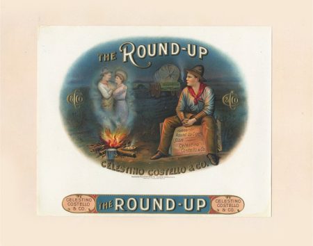 Этикетка от коробки для сигар «The Round-Up». США, Нью-Йорк. Начало XX в.