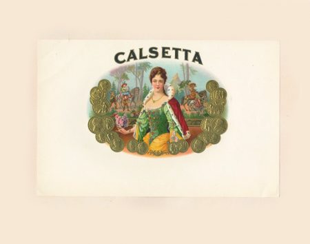 Этикетка от коробки для сигар «Calsetta». США, начало XX в.