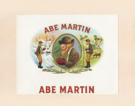 Этикетка от коробки для сигар «Abe Martin» by Ginger (Martins farm). США, начало XX в.