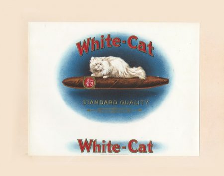 Этикетка от коробки для сигар «White-Cat» Standard Quality. США, 1930-е гг.