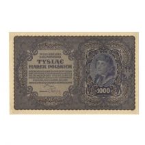 Польша 1000 марок 1919 г. I серия GG № 268060. Польская республика