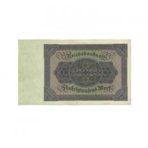 Германия 50000 марок 1922 г. (19. ноября 1922 г). Имперская банкнота Германии (Reichsbanknote)