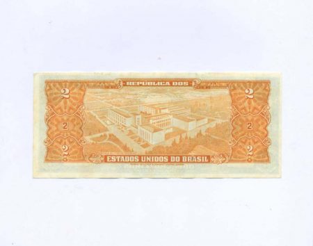 f_catalog_content_7941_2 Бразилия 2 крузейро 1956 г. Портрет Дуки-ди-Кашиаса / Военная школа Резенде