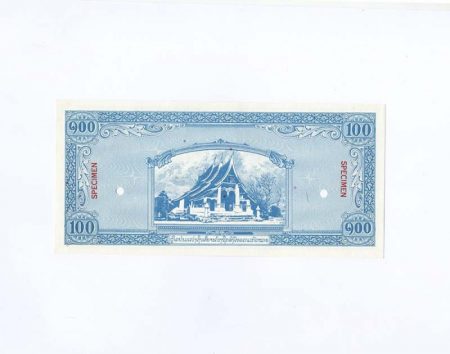 f_catalog_content_7969_2 Лаос 100 кип 1948 г. Лаосский образец банкноты — эссе