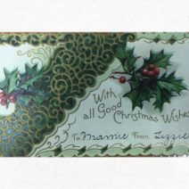 Рождественская открытка «With all good Christmas Wishes». Изд. США до 1917 г.