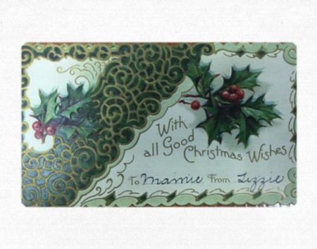 Рождественская открытка «With all good Christmas Wishes». Изд. США до 1917 г.