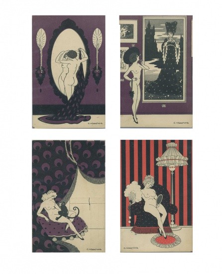 f_catalog_content_8106_3 Лодыгин С. П. Серия из 10 открыток «Ню» в стиле модерн. Изд. «Художественная открытка». Петроград 1915–1916 гг.