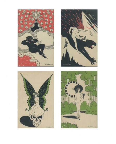 f_catalog_content_8106_4 Лодыгин С. П. Серия из 10 открыток «Ню» в стиле модерн. Изд. «Художественная открытка». Петроград 1915–1916 гг.