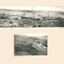 Панорама из 3 открыток. Владивосток. «The Panorama of Vladivostock». Изд. Япония