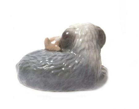 f_catalog_content_6092_3 Собака Бобтэйл с кошкой. Обнимашки. Royal Copenhagen. Дания