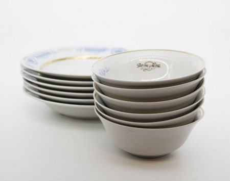 f_catalog_content_7276_2 Набор тарелок и пиал для ресторана «Дары моря», 12 предметов. ВФЗ 1970-е гг.