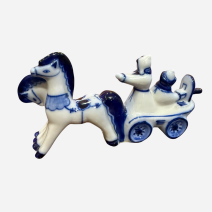 Тачанка. Гжель. СССР 1960-е гг.