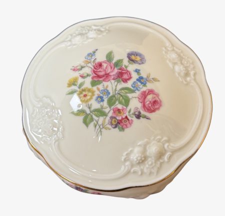 ф 1421 (3) Шкатулка фарфоровая (сахарница) с крышкой Розенталь / Rosenthal Thomas Bavaria Elfenbein. Германия, Бавария 1939–1950-е гг.
