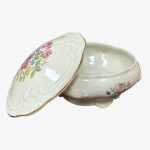 Шкатулка фарфоровая (сахарница) с крышкой Розенталь / Rosenthal Thomas Bavaria Elfenbein. Германия, Бавария 1939–1950-е гг.