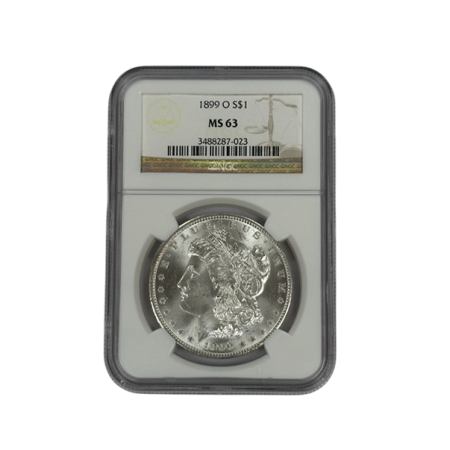 США 1 доллар 1899 г. «Доллар Моргана» Слаб NGC MS 63