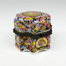 Шкатулка мини (таблетница) Limoges. Франция, Лимож, конец XX в.