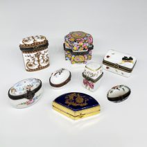 Шкатулка мини (таблетница) с изображениями амфор и цветов, Meander BV. Европа, конец XX в.