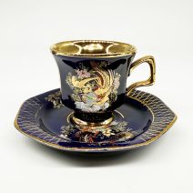 Кофейная пара "Райские птицы". Limoge, Франция 1950 гг.