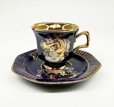Кофейная пара "Райские птицы". Limoge, Франция 1950 гг.