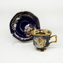 Кофейная пара "Райские птицы". Limoge, Франция 1950 гг.