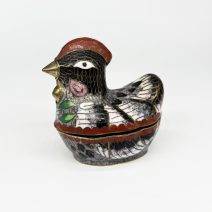 Солонка "Курочка". Клуазоне. Китай, первая половина ХХ в.