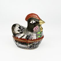Солонка "Курочка". Клуазоне. Китай, первая половина ХХ в.