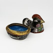 Солонка "Курочка". Клуазоне. Китай, первая половина ХХ в.