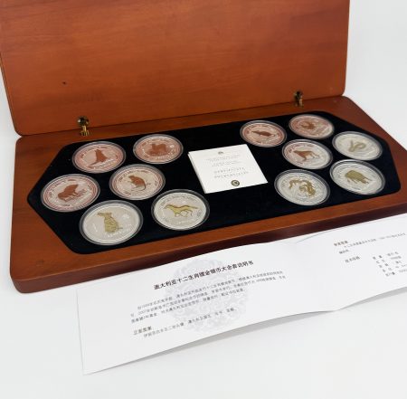 м 1626 (4) Набор 12 монет "Восточный гороскоп" 1 доллар 1999-2010 гг. Королева Елизавета II (1966 - 2024). Монетный двор Австралия, Перт