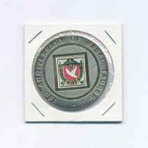 Гвинея 1000 франков 1995 г. 150 лет со дня выпуска марки «Basel Taube» (с опечаткой «TAUBER» вместо «TAUBE»)