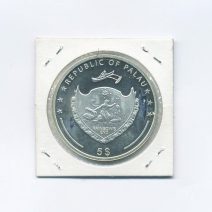 Республика Палау 5 долларов 2013 год. Унция удачи. “BETTER AN OUNCE OF LUCK THAN A POUND OF GOLD”