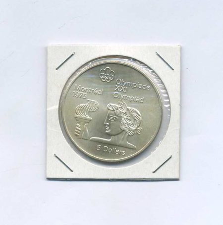 Канада 5 долларов 1974 г. XXI Олимпийские игры, Монреаль 1976. Атлет с факелом