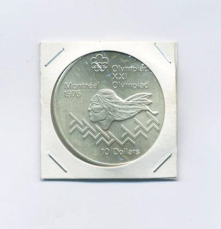 Канада 10 долларов 1975 г. XXI Олимпийские игры, Монреаль 1976. Бег с препятствиями