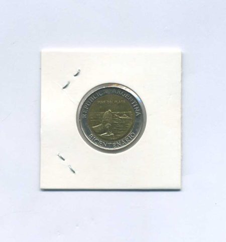 Аргентина. 1 песо 2010. Бисентенарио: Мар-дель-Плата. Биметалл