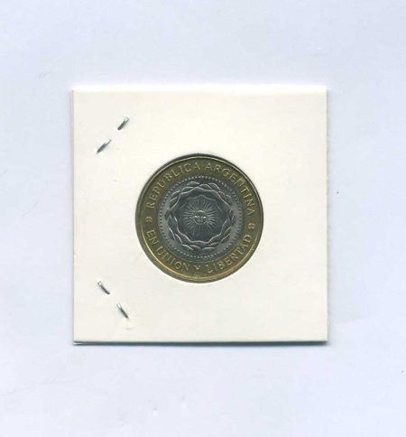 Аргентина 2 песо 2014. (2010–2016). Биметалл. Монетный двор: Casa de Moneda, Буэнос-Айрес, Аргентина