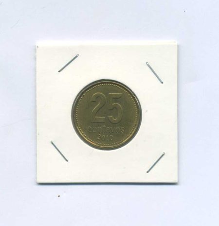 Аргентина. 25 сентаво 2010. Медь. Монетный двор: Casa de Moneda, Буэнос-Айрес