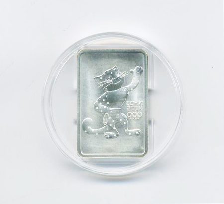 3 руб. 2011 г. Леопард, талисман XXII Зимних Олимпийских игр в Сочи 2014 г.