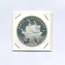 Бенин 1000 франков 2002 г. Корабль легендарного пирата Клауса Штёртебекера