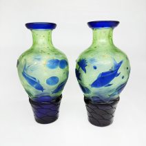 Ваза для цветов Рыбы и лотосы. Китай, 1930-1950 гг.