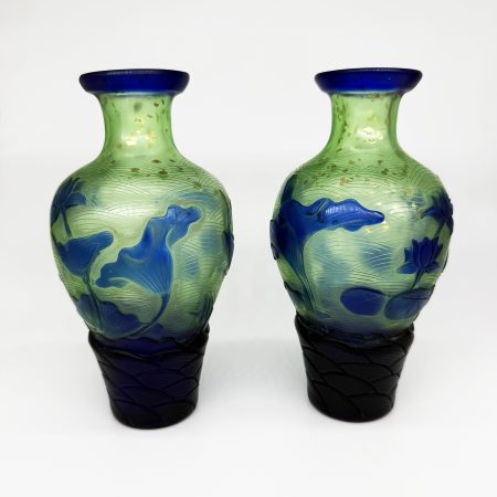 Ваза для цветов Рыбы и лотосы. Китай, 1930-1950 гг.