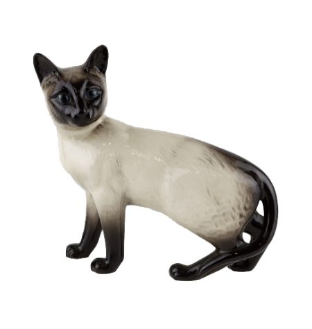 Англия. Сиамская кошка стоит. Beswick (Бесвик), Великобритания 1975-е гг.