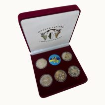 Набор 5 монет: 5 гривен 2001-2011 гг. 10, 15, 20 лет независимости Украины, 10 и 15 лет Конституции Украины. Монетный двор Киев